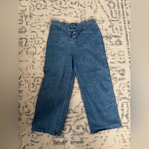 Women's Blue Wide-Leg Jeans